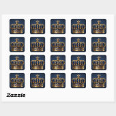 Sticker Carré Regal Blue Crown Series (Feuille)
