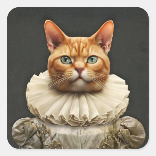 Sticker Carré Regal Cat (Devant)