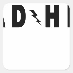 Sticker Carré Regard de route d'ACDC TDAH hé un écureuil !