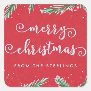 Sticker Carré Regard personnalisé de parties scintillantes du