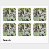 Sticker Carré Regardez la Birdie (Feuille)