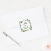 Sticker Carré Regardez-moi Croissance Baby shower Saupoudrer Pot (Enveloppe)