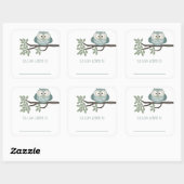 Sticker Carré Regardez qui a un bébé {Turquoise} | Plaques (Feuille)