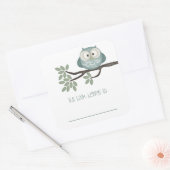 Sticker Carré Regardez qui a un bébé {Turquoise} | Plaques (Enveloppe)