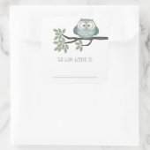 Sticker Carré Regardez qui a un bébé {Turquoise} | Plaques (Sac)