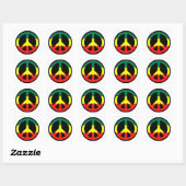 Sticker Carré Reggae (Feuille)