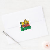 Sticker Carré Reggae peace love music (Enveloppe)