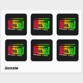 Sticker Carré Reggae Vibez (Feuille)
