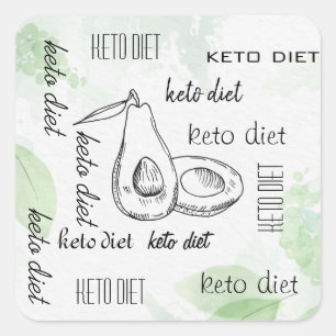 Sticker Carré régime keto