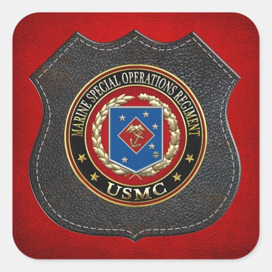 Sticker Carré Régiment d'opérations spéciales marines (MSOR) [3D (Devant)