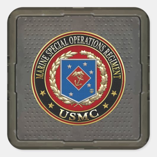 Sticker Carré Régiment d'opérations spéciales marines (MSOR) [3D (Devant)