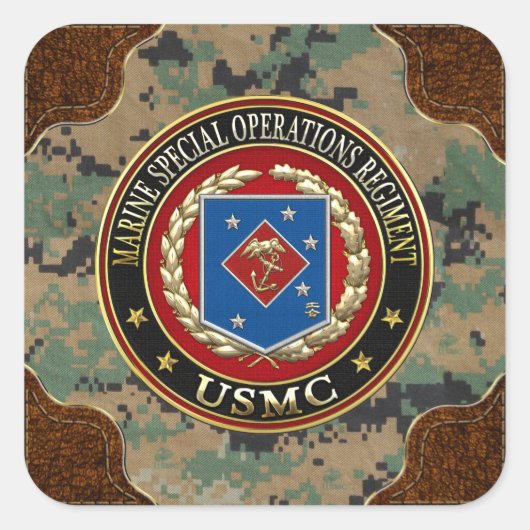 Sticker Carré Régiment d'opérations spéciales marines (MSOR) [3D (Devant)