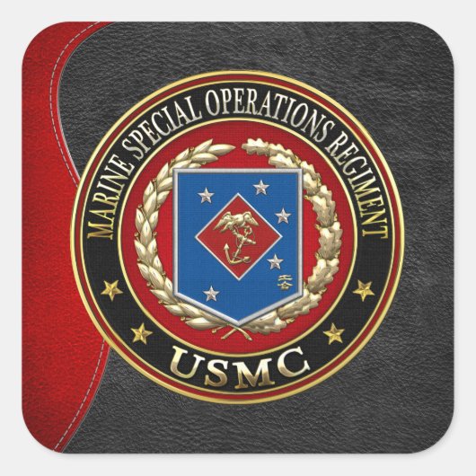 Sticker Carré Régiment d'opérations spéciales marines (MSOR) [3D (Devant)