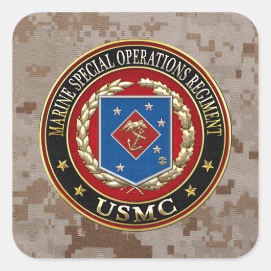 Sticker Carré Régiment d'opérations spéciales marines (MSOR) [3D (Devant)