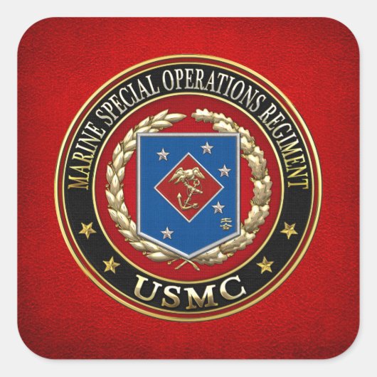 Sticker Carré Régiment d'opérations spéciales marines (MSOR) [3D (Devant)