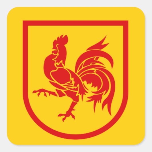 Sticker Carré Région wallonne (Devant)