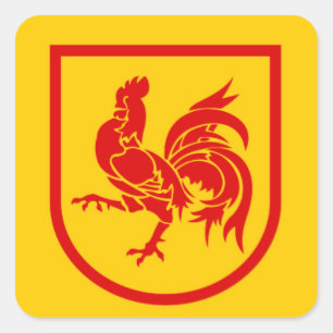 Sticker Carré Région wallonne