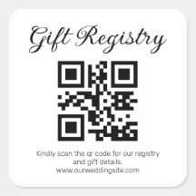 registre de cadeaux élégant minimaliste code QR ma