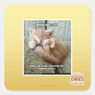 Sticker Carré Règle #231 de Kitteh