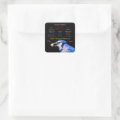 Sticker Carré Règles de camping (Sac)