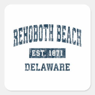Sticker Carré Rehoboth Beach Delaware DE Sports Vintages Design
