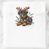 Sticker Carré Reindeer Rottie Sauve Noël ! (Sac)