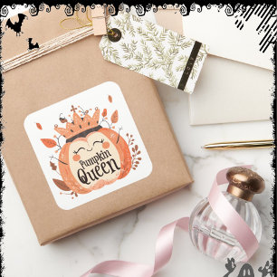 Sticker Carré Reine Citrouille ExDesigner Halloween