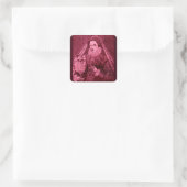 Sticker Carré Reine Elizabeth I en rose (Sac)