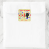Sticker Carré Reine Elizabeth II d'Angleterre 90e anniversaire (Sac)