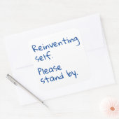 Sticker Carré Réinventer soi-même, S'il vous plaît, restez là, S (Enveloppe)