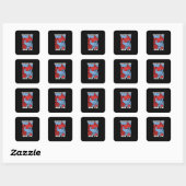 Sticker Carré Rejetant les rois depuis 1776 Pas de rois en Améri (Feuille)
