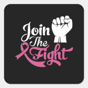 Sticker Carré Rejoignez Le Combat Soutenez La Sensibilisation Au
