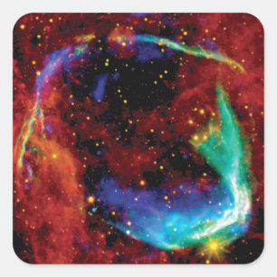 Sticker Carré Rémanent de supernova RCW 86 - Photo de la NASA Hu