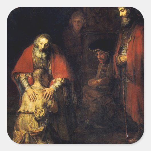 Sticker Carré Rembrandt - Le retour du fils prodigue (Devant)