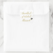 Sticker Carré remerciant béni fête de l'action de grâce (Sac)