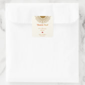 Sticker Carré Remerciement de famille de soleil rétro minimal pe (Sac)