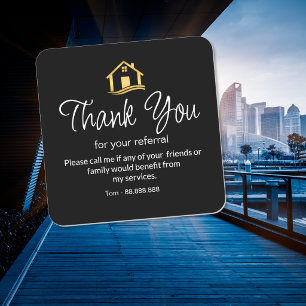 Sticker Carré Remerciement pour l'immobilier de référence entrep