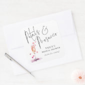 Sticker Carré Remerciements de Fête de Fiançailles au Prosecco e (Enveloppe)