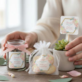 Sticker Carré Remerciements de fête de mariage florale moderne