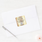 Sticker Carré Remerciements Shopping 30%Off QR CODE Faux Gold (Enveloppe)