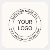 Sticker Carré Remplacement et modification faciles du logo | bla (Devant)