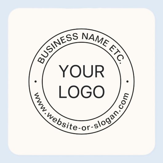 Sticker Carré Remplacement et modification faciles du logo | bla