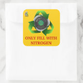 Sticker Carré Remplir uniquement avec de l'azote (Sac)