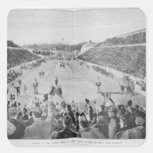 Sticker Carré Renaissance des Jeux Olympiques à Athènes