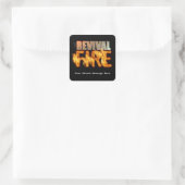 Sticker Carré Renaissance feu église proximité typographie évang (Sac)