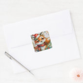 Sticker Carré Renard d'hiver (Enveloppe)