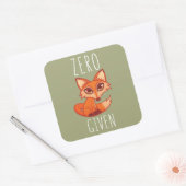 Sticker Carré Renard zéro donné (Enveloppe)