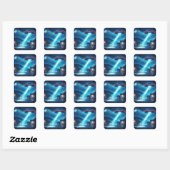 Sticker Carré Rencontre de minuit : L'Arrivée (Feuille)