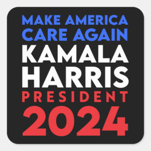 Sticker Carré Rendre l'Amérique à l'écoute Harris Président 2024