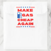 Sticker Carré Rendre l'inflation bon marché pour l'essence (Sac)